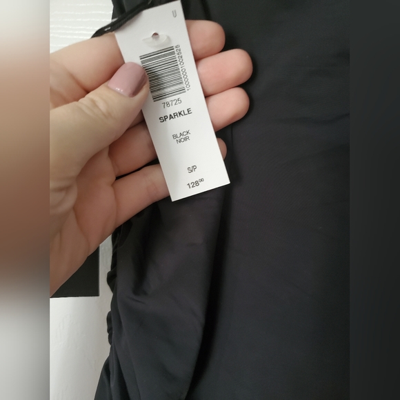 NWT Aritzia Ten by Babaton Sparkle Black Dress - Picture 6 of 7